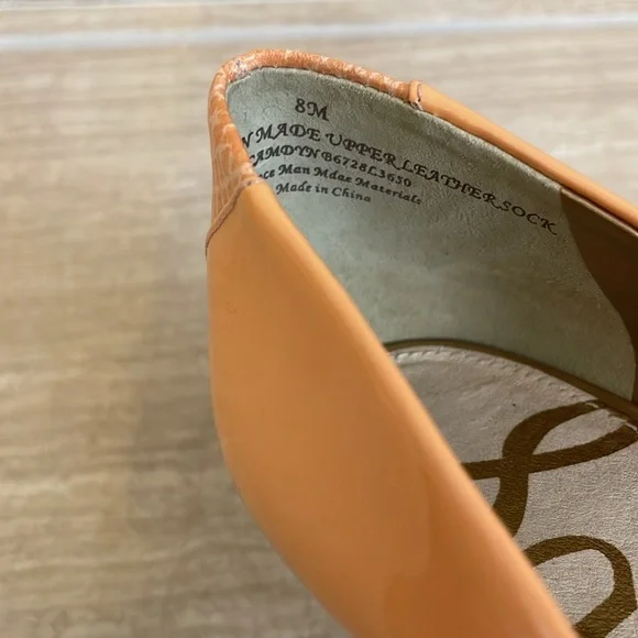 SAM EDELMAN UEC size 8 “Camdyn” Stiletto Heels coral orange pink heel detail - Picture 14 of 16